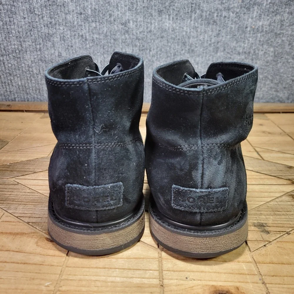 Sorel Madson II Men's 11.5 Waterproof Black Suede Lace Up Chukka Boots
